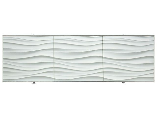 Купить экран под ванну 3D 1,5м, волна белая, PERFECTO LINEA (36-031507)