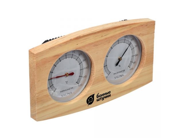 Купить термометр с гигрометром Банная станция 24,5х13,5х3 см для бани и сауны, "Банные штучки" (18024) (БАННЫЕ ШТУЧКИ)