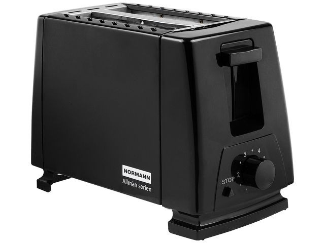 Купить тостер AST-026 NORMANN (680 Вт, 2 ломтика, черный цвет)