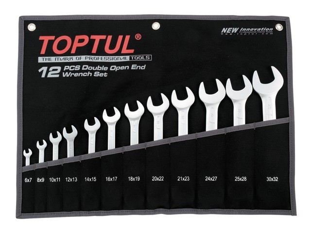 Купить набор ключей рожк. 6-32мм 12шт (черное полотно) TOPTUL (GPAJ1202)