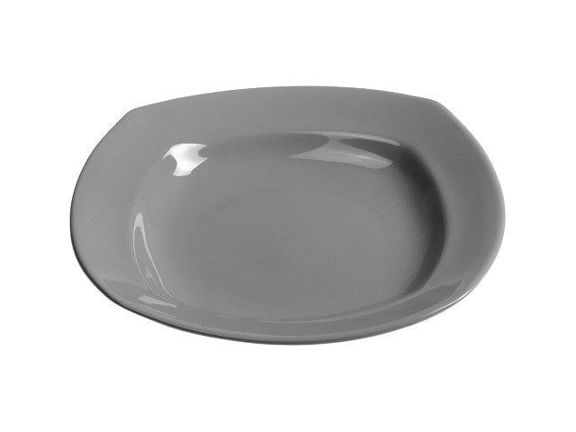 Купить тарелка глубокая керамическая, 221 мм, квадратная, серия Измир, серая, PERFECTO LINEA (Супер цена!) (17-422619)