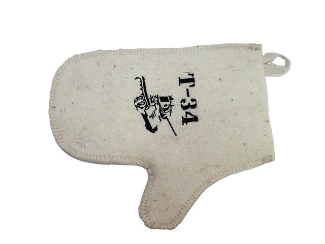 Купить рукавичка для бани "Т-34" ТМ "Бацькина баня" из войлока (10613) (БАЦЬКИНА БАНЯ)