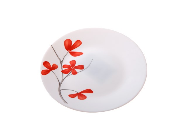 Купить тарелка десертная стеклокерамическая, 190 мм, круглая, серия Цветок вишни, DIVA LA OPALA (Collection Ivory) (13-119025)