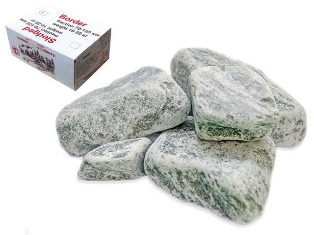 Купить камень для бани Серпентинит, обвалованный, коробка по 10 кг, ARIZONE (62-101006)