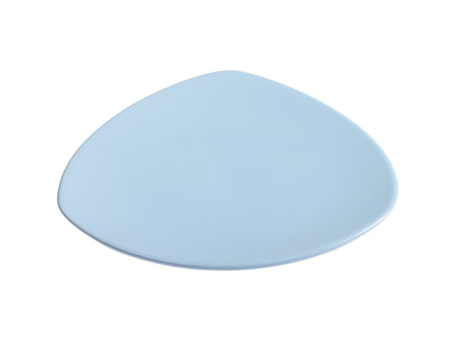 Купить тарелка десертная керамическая, 220 мм, треугольная, серия Трабзон, голубая, PERFECTO LINEA (Супер цена!) (16-321405)