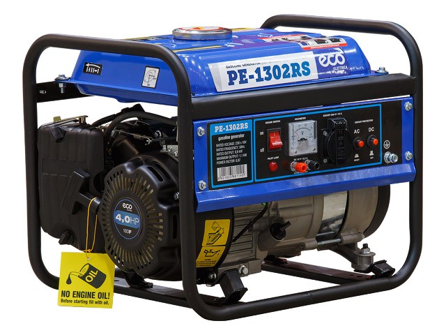 Купить электростанция (генератор бензиновый) ECO PE-1302RS (1.1 кВт, 230 В, бак 6.0 л, вес 23 кг)