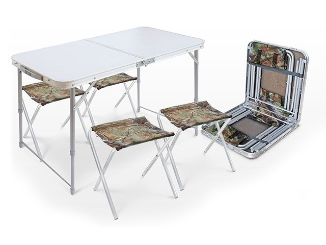Купить набор складной стол влагостойкий и 4 стула, NIKA (Складной стол влагостойкий + 4 стула) (ССТ-К2)