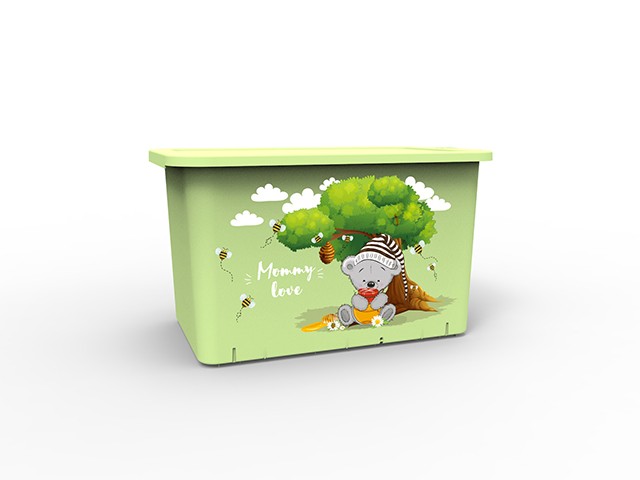 Купить контейнер для игрушек Mommy love (Мамми лав) 15,7 л, чайное дерево, BEROSSI (Изд. из пластм. Размер 396 * 241 * 231 мм) (АС49162000)