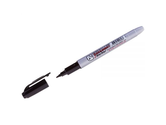 Купить маркер перманентный Crown "Multi Marker Super Slim" черный, пулевидный (толщ. линии 1.0 мм. Цвет черный) (P-505Fblack) (CROWN маркеры)