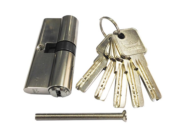Купить евроцилиндр DORMA CBR-1 70 (30x40) никель (перфорированный ключ) (7039000000041)