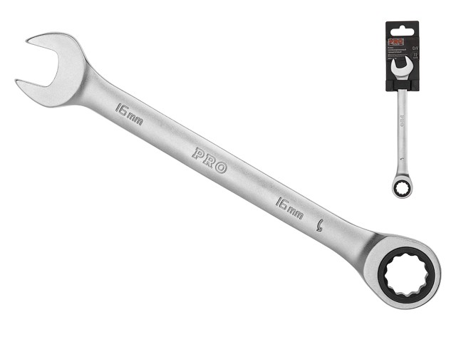 Купить ключ комбинированный 16мм трещоточный PRO STARTUL (PRO-7016) (сатинированное покрытие, 72 зуба)
