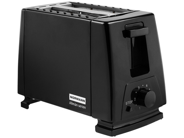 Купить тостер AST-025 NORMANN (680 Вт, 2 ломтика, черный цвет)