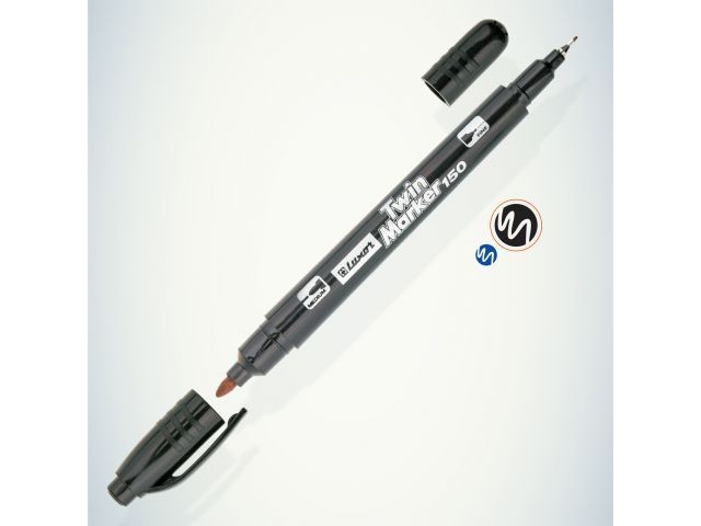 Купить маркер промышл. перманентный фетровый двухсторонний черный LUXOR 150 (толщ. линии 0.7/1.0 мм. Цвет черный) (LUXOR3011) (Luxor)