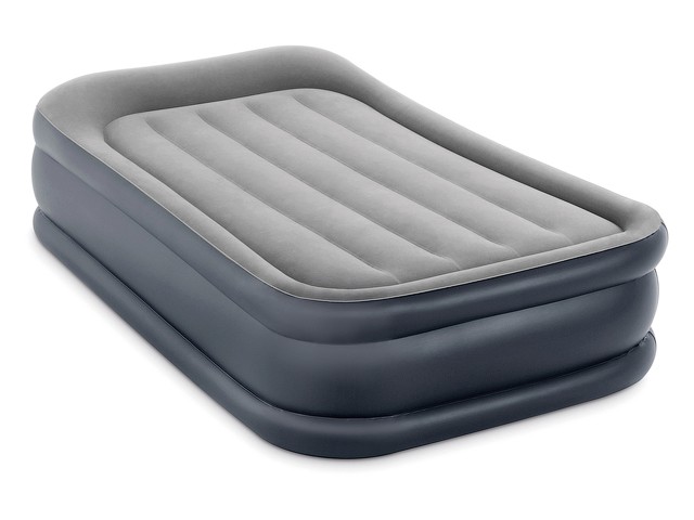 Купить надувная кровать с подголовником Twin Deluxe, 99х191х42 см, встр. эл. насос, INTEX (64132NP)