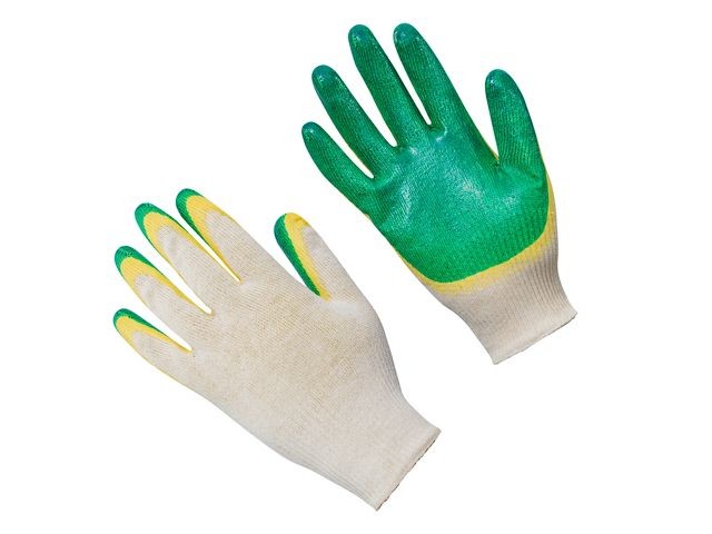 Купить перчатки х/б, латексное покрытие (двойной облив), 13 класс 10 пар ВОЛАТ (65101-08)