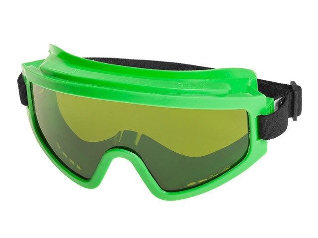 Купить очки закрытые панорамные СОМЗ ЗН11 PANORAMA зеленые PC StrongGlass (РС - поликарбонатное стекло, непрямая вентиляция, светофильтр - 3) (21127)