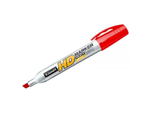Купить маркер промышл. перманентный скошенный красный Luxor "Heavy Duty 850" (толщ. линии 3-7 мм. Цвет красный) (LUXOR3573)