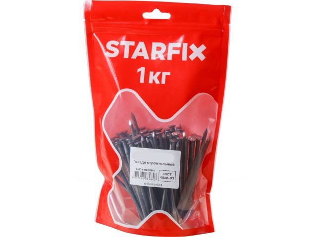 Купить гвозди строительные 5.0х150 мм ГОСТ 4028-63 (1 кг. в дой-паке) STARFIX (SMD2-38002-1)