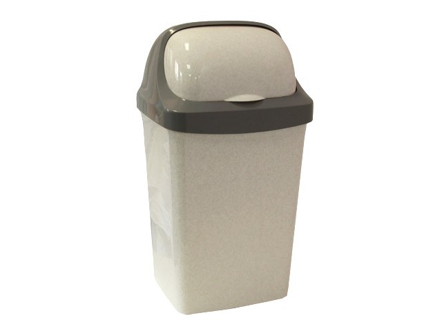 Купить контейнер для мусора РОЛЛ ТОП 9л (мраморный) (М2465) (IDEA)