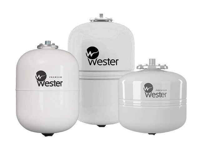 Купить бак мембранный для ГВС Wester Premium WDV 18 нерж. контрфланец (Контрфланец из нержавеющей стали. Пригоден для накопления воды после обратного осмоса.