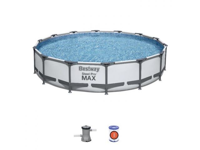 Купить каркасный бассейн Steel Pro MAX, 427 х 84 см, комплект, BESTWAY (56595)