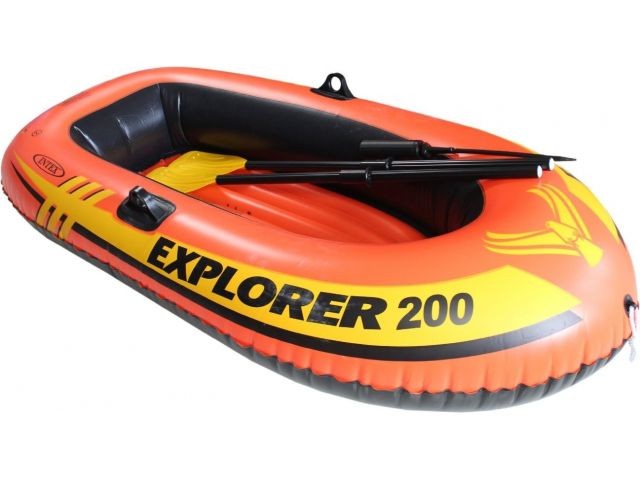 Купить надувная лодка двухместная INTEX Explorer 200 с веслами и насосом (58331NP)