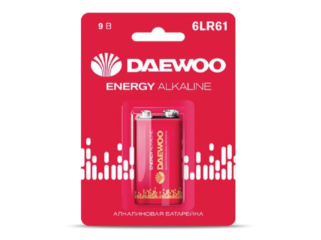 Купить батарейка 6LR61 9V alkaline BL-1шт DAEWOO ENERGY (5029729)