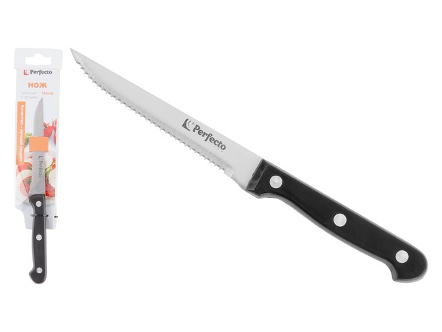 Купить нож кухонный с зубцами, серия Handy (Хенди), PERFECTO LINEA (Длина лезвия 11,2 см, длина изделия общая 21 см) (21-424000)