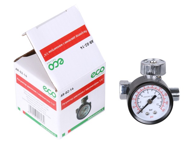 Купить регулятор давления  с манометром ECO AR-02-14 (резьбовое соединение 1/4")