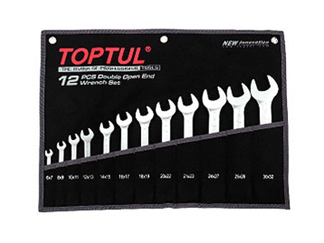 Купить набор ключей рожк. 6-22мм 8шт (черное полотно) TOPTUL (GPAJ0802)