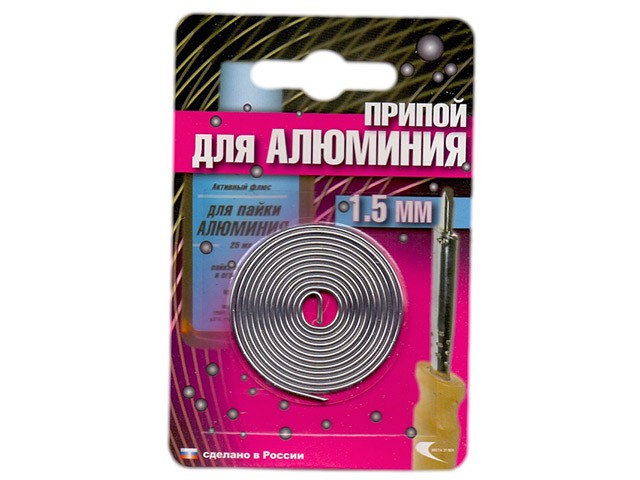Купить припой AL-220 спираль ф1,5мм для низкотемп. пайки алюминия (Активный флюс для пайки алюминия) (191346) (Векта)