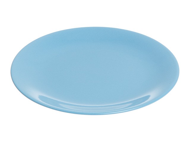 Купить тарелка обеденная керамическая, 253 мм, круглая, серия Самсун, голубая, PERFECTO LINEA (Супер цена!) (16-255400)