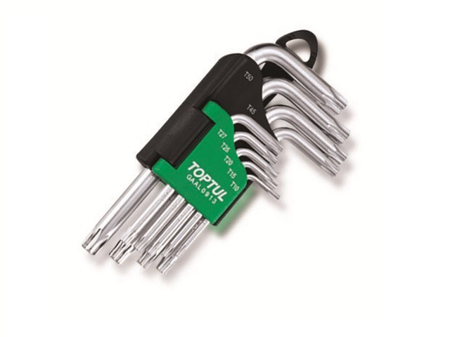 Купить набор ключей Torx T10-Т50 9шт короткие TOPTUL (GAAL0913)