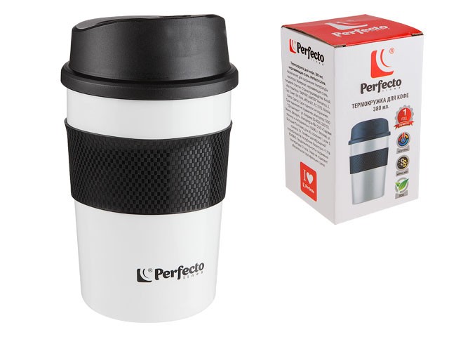 Купить термокружка для кофе, 380 мл, нержавеющая сталь, PERFECTO LINEA (в индивидуальной упаковке) (27-261261)
